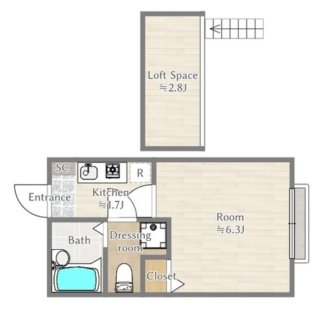 アメリカンリバティー本蓮沼の物件間取画像